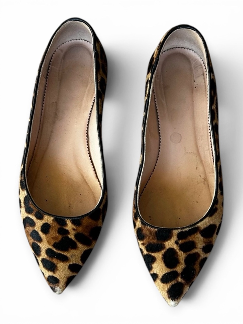 Women's J Crew Leopard Print Pointed Toe Flats - Brown